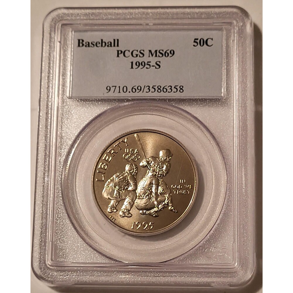 1995 S Olympic Baseball Commemorative Half Dollar MS69 PCGS